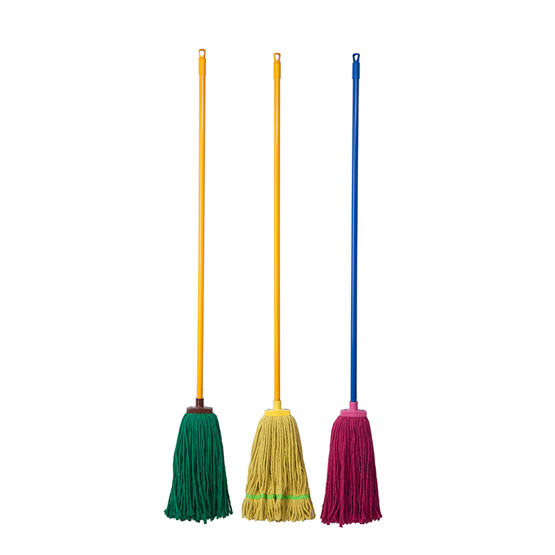 Cabezal de fregona con extremo roscado de algodón